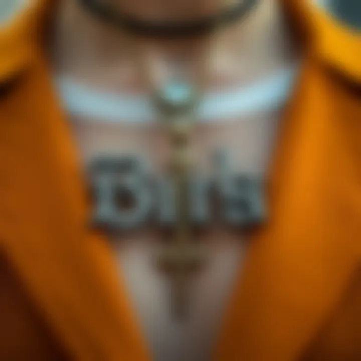 Styling Gothic Font Necklaces with Contemporary Fashion A gothic font necklace styled with modern outfits