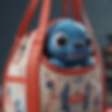 Close-up of design elements on the Lilo and Stitch bag