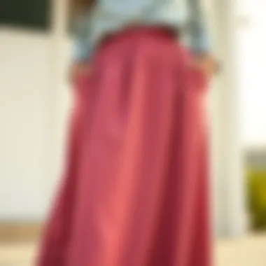 Comfortable maxi skirt with pockets for everyday wear