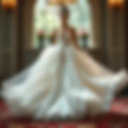 Elegant mermaid petticoat enhancing a bridal gown