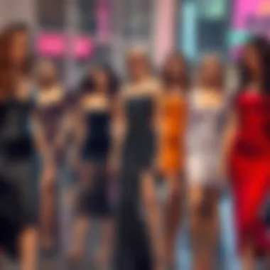 Diversity in Personal Style with Bodycon Dresses Diverse group of individuals expressing personal style in bodycon dresses