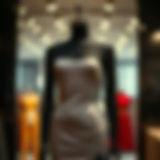 Stylish bodycon dress showcased on a mannequin