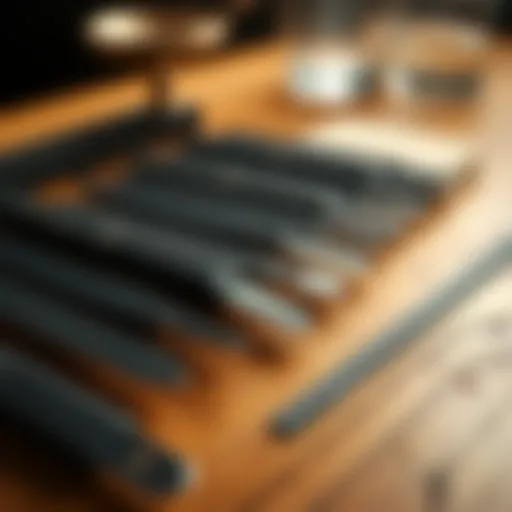 Diverse Nail Files for Every Need A close-up view of a variety of nail files arranged neatly on a wooden surface.