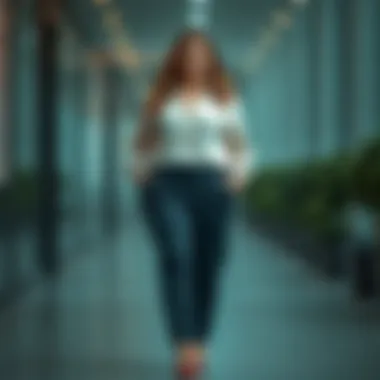 Chic plus-size business casual outfit featuring tailored trousers and a stylish blouse