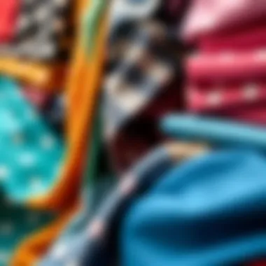 A vibrant selection of fabrics suitable for plus-size business casual wear