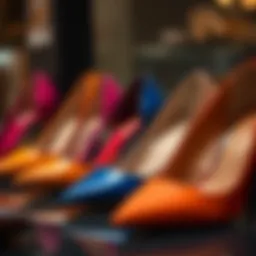Elegant trendy heels in a diverse color palette