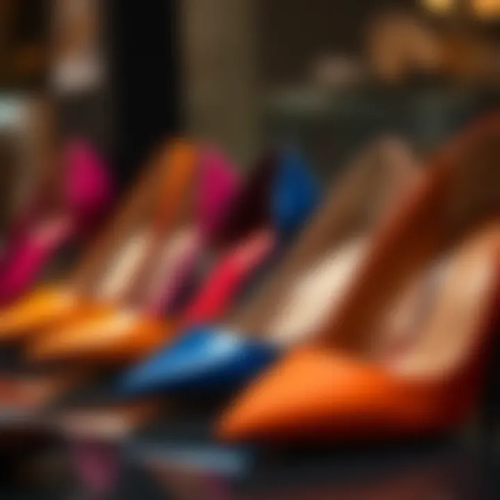 Elegant trendy heels in a diverse color palette