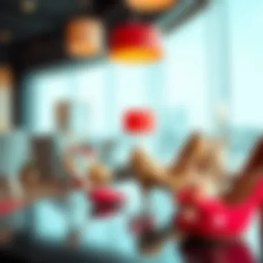 Seasonal styles of trendy heels showcased in a chic setting