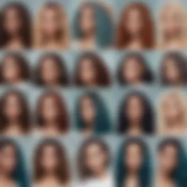 Versatile Styling Options with Ombre Ocean Wave Crochet Hair A collage of different styles using ombre ocean wave crochet hair