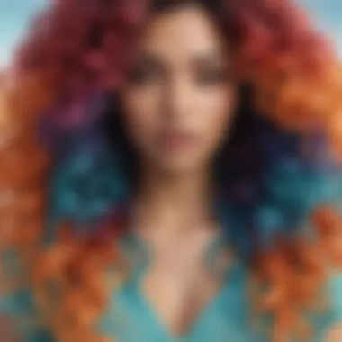 Vibrant Color Transitions in Ombre Ocean Wave Crochet Hair Stylish ombre ocean wave crochet hair showcasing vibrant color transitions