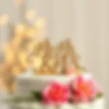 Elegant personalized Mr and Mrs cake topper with floral accents