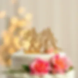 Elegant personalized Mr and Mrs cake topper with floral accents