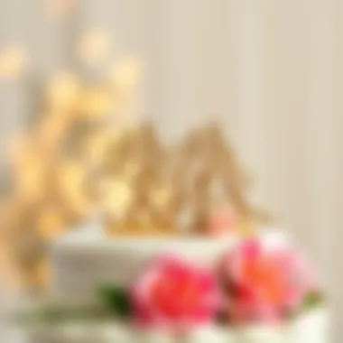 Floral Elegance in Cake Toppers Elegant personalized Mr and Mrs cake topper with floral accents