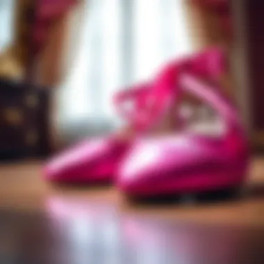 Close-up of high-quality materials used in dance shoes