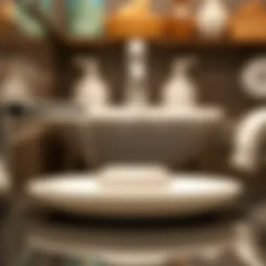 Hygienic benefits illustrated with soap dish and water drainage