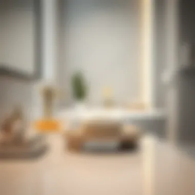 Stylish bathroom setting featuring a self-draining silicone soap dish