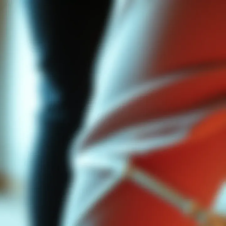 Close-up of shapewear fabric showcasing its elasticity