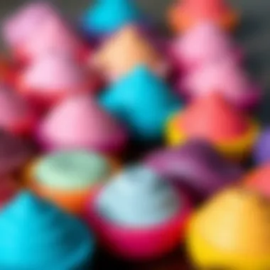 Collection of silicone lip scrubbers in different colors