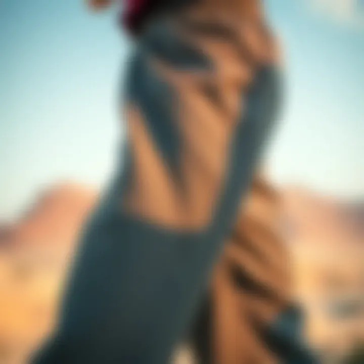 Elegant straight leg pants showcasing fabric texture