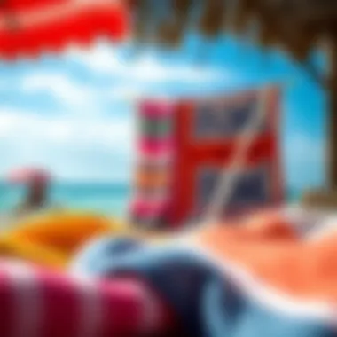 Vibrant patterns of super size beach towels