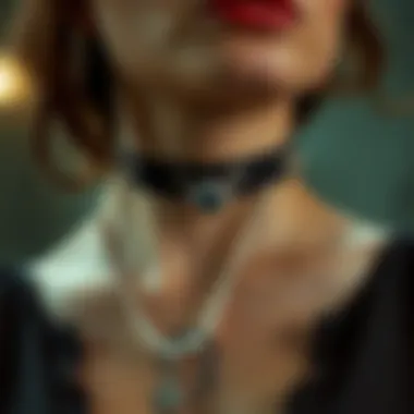 An artistic representation of the cultural significance of tattoo choker necklaces.