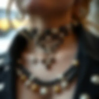 Variety of materials used in tattoo choker necklaces displayed creatively.