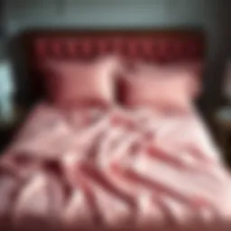 Luxurious velvet bedsheets draping elegantly on a plush bed