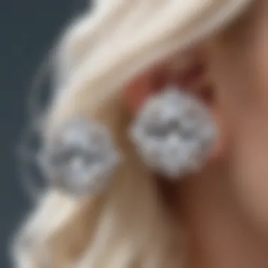 Close-up of the unique sparkle of natural white sapphires