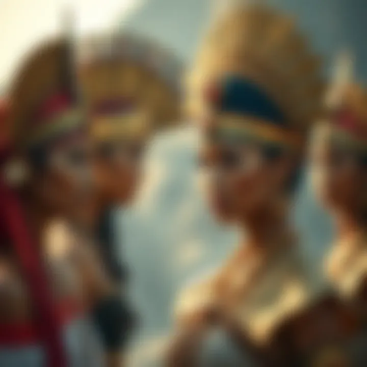 Cultural representation of goddess headpieces from different societies