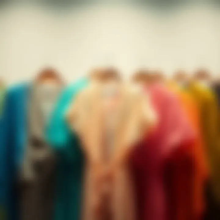 A collection of sheer kimono cardigans in various colors and styles displayed together.