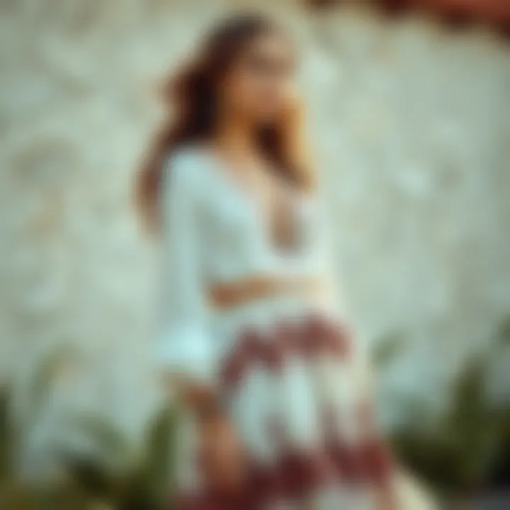 Accessorizing a bohemian A-line dress with unique jewelry