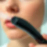 Close-up of a handheld face mister showcasing its sleek design