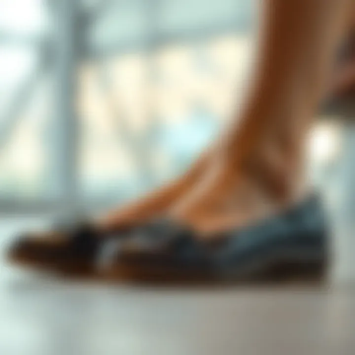 Ergonomic features of flat shoes for maternity