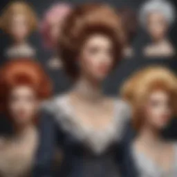 A historical overview of faux wigs showcasing various styles through the ages