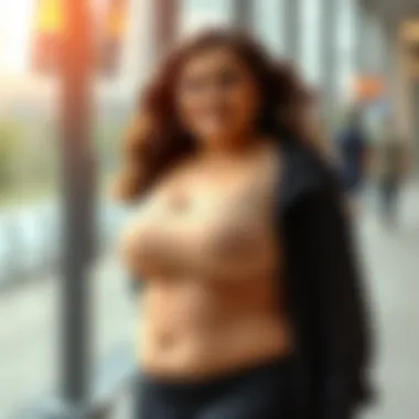 Confident individual wearing a plus size faja body shaper