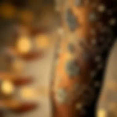 Intricate Bedazzled Design A close-up view of intricately designed bedazzled tights with shimmering embellishments