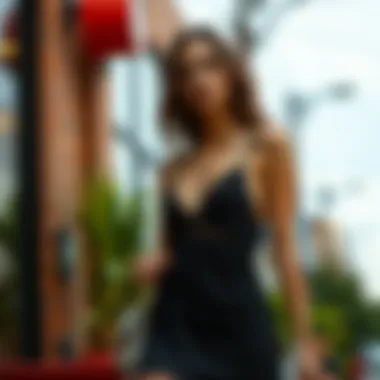 Underwire slip dress styled for a casual day out