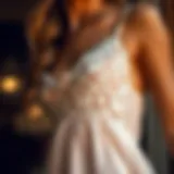 Intricate Lace Detailing on Underwire Slip Dress Elegant underwire slip dress showcasing intricate lace detailing