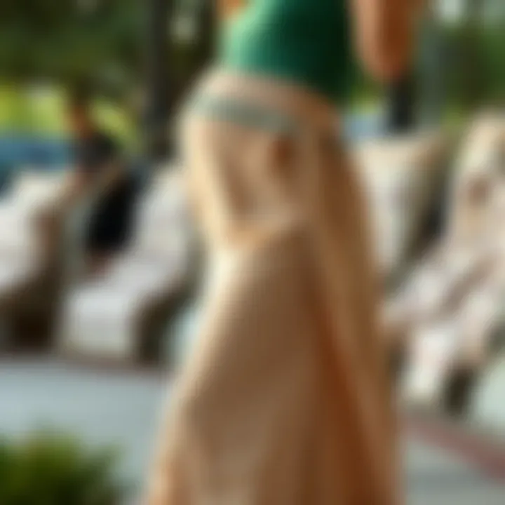 Eco-friendly maternity skirt made from sustainable fabrics