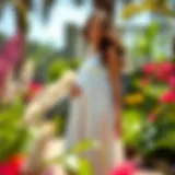 Embracing Elegance with Summer Maternity Skirts Elegant summer maternity skirt in a garden setting