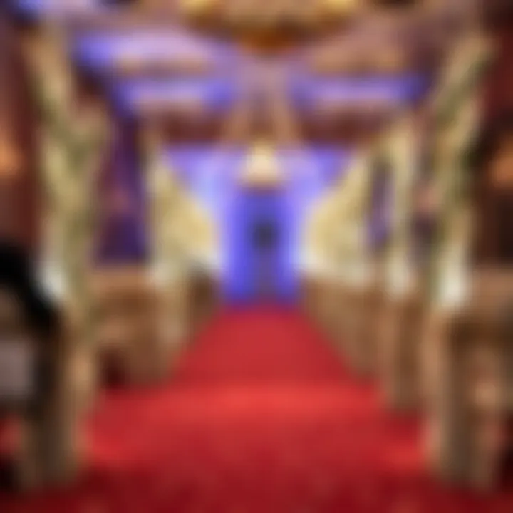 Wide aisle runner in a festive setting