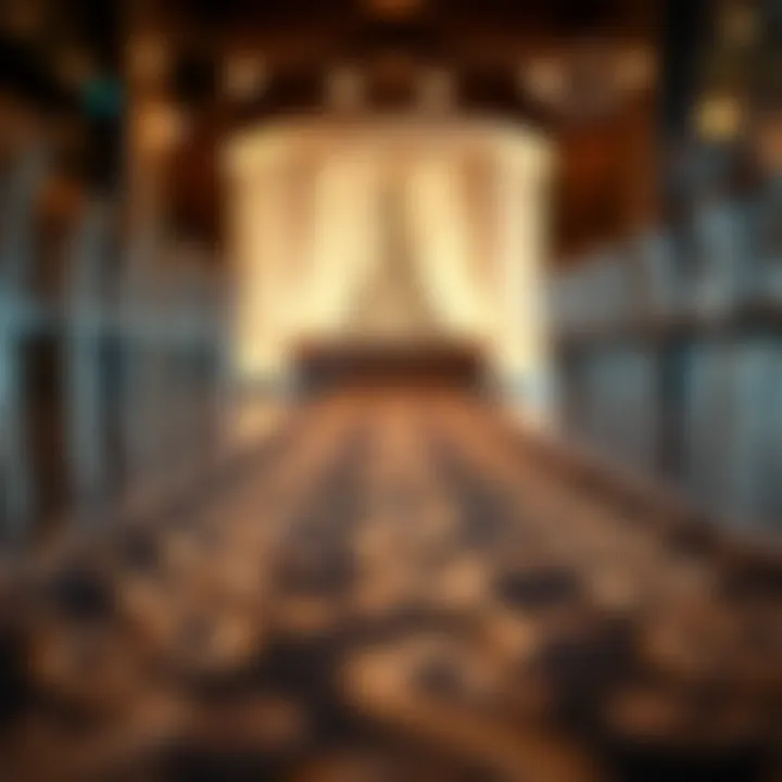 Luxurious material choices for aisle runners