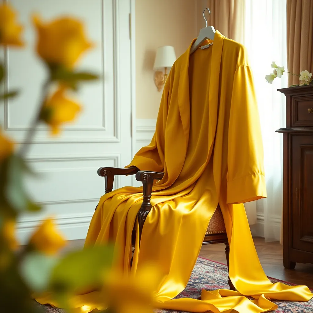 Exploring the Allure of Yellow Satin Robes